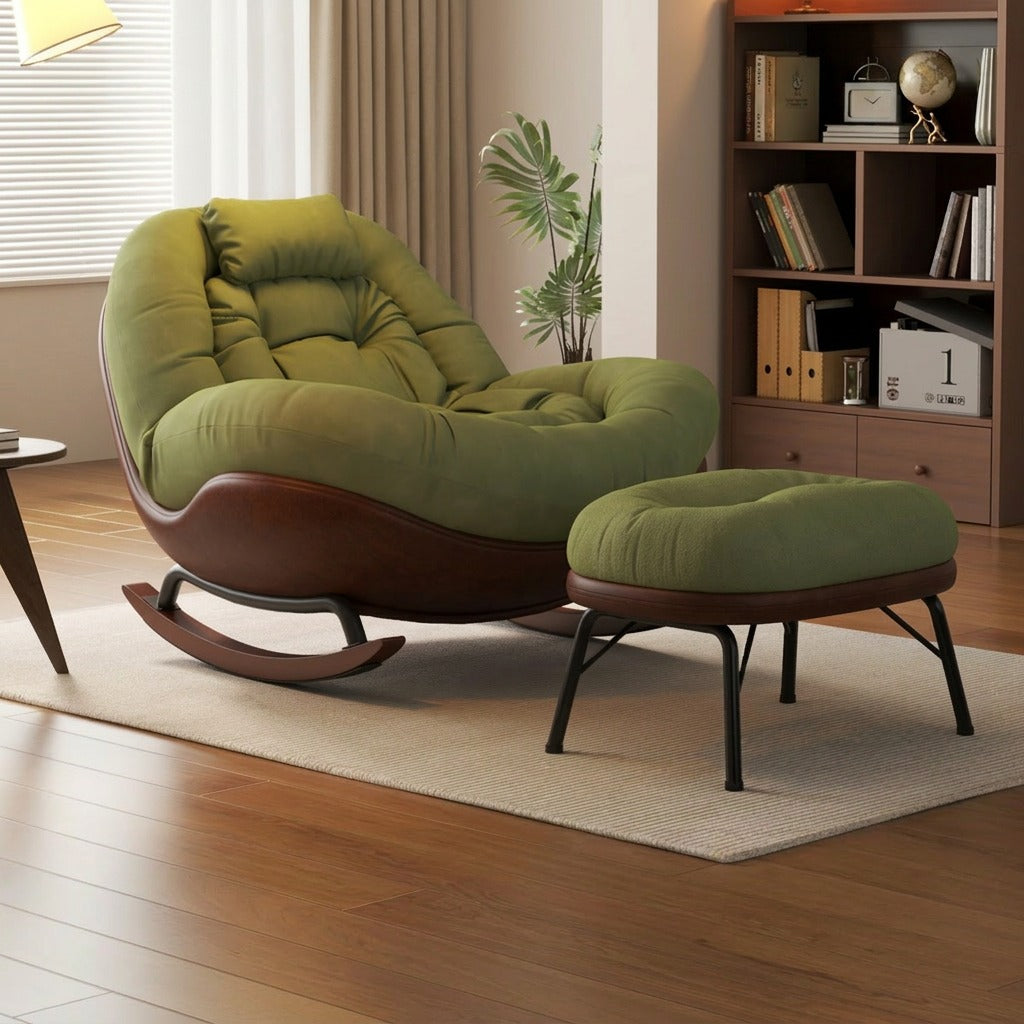 360° Degree Swivel Rocking Lounge Chair Extra Wide Single Lazy Sofa Chair for Living Room and Balcony