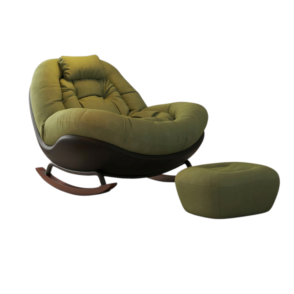 360° Degree Swivel Rocking Lounge Chair Extra Wide Single Lazy Sofa Chair for Living Room and Balcony