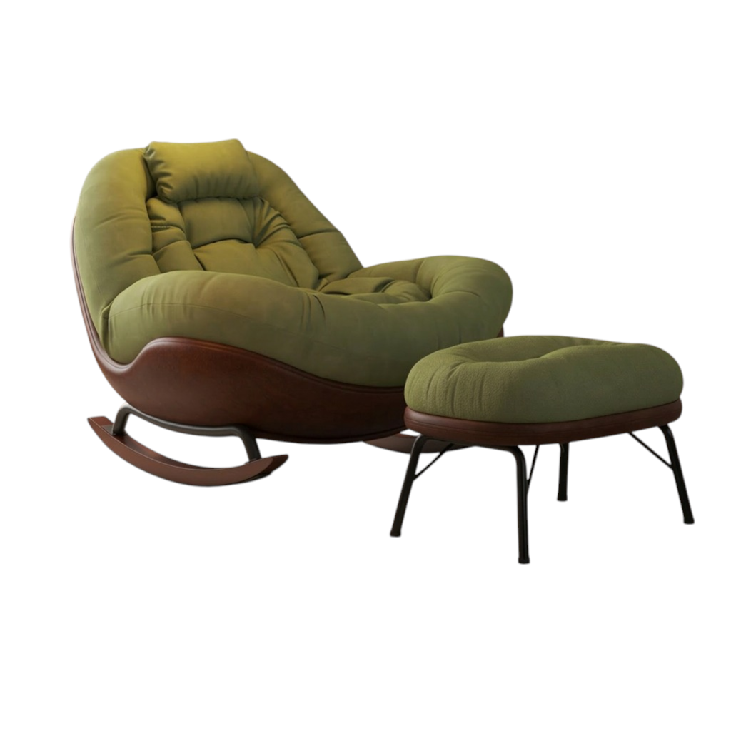 360° Degree Swivel Rocking Lounge Chair Extra Wide Single Lazy Sofa Chair for Living Room and Balcony