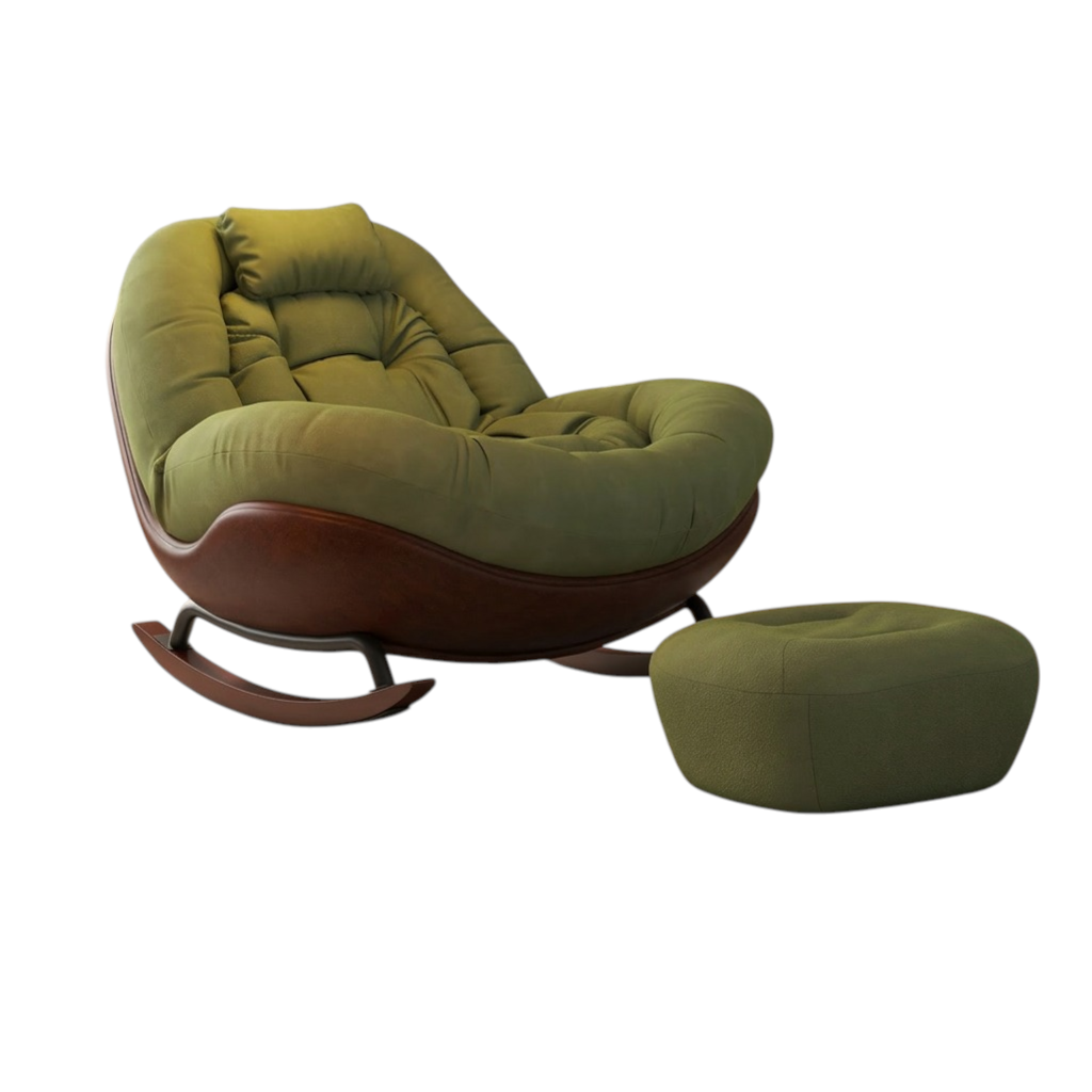 360° Degree Swivel Rocking Lounge Chair Extra Wide Single Lazy Sofa Chair for Living Room and Balcony