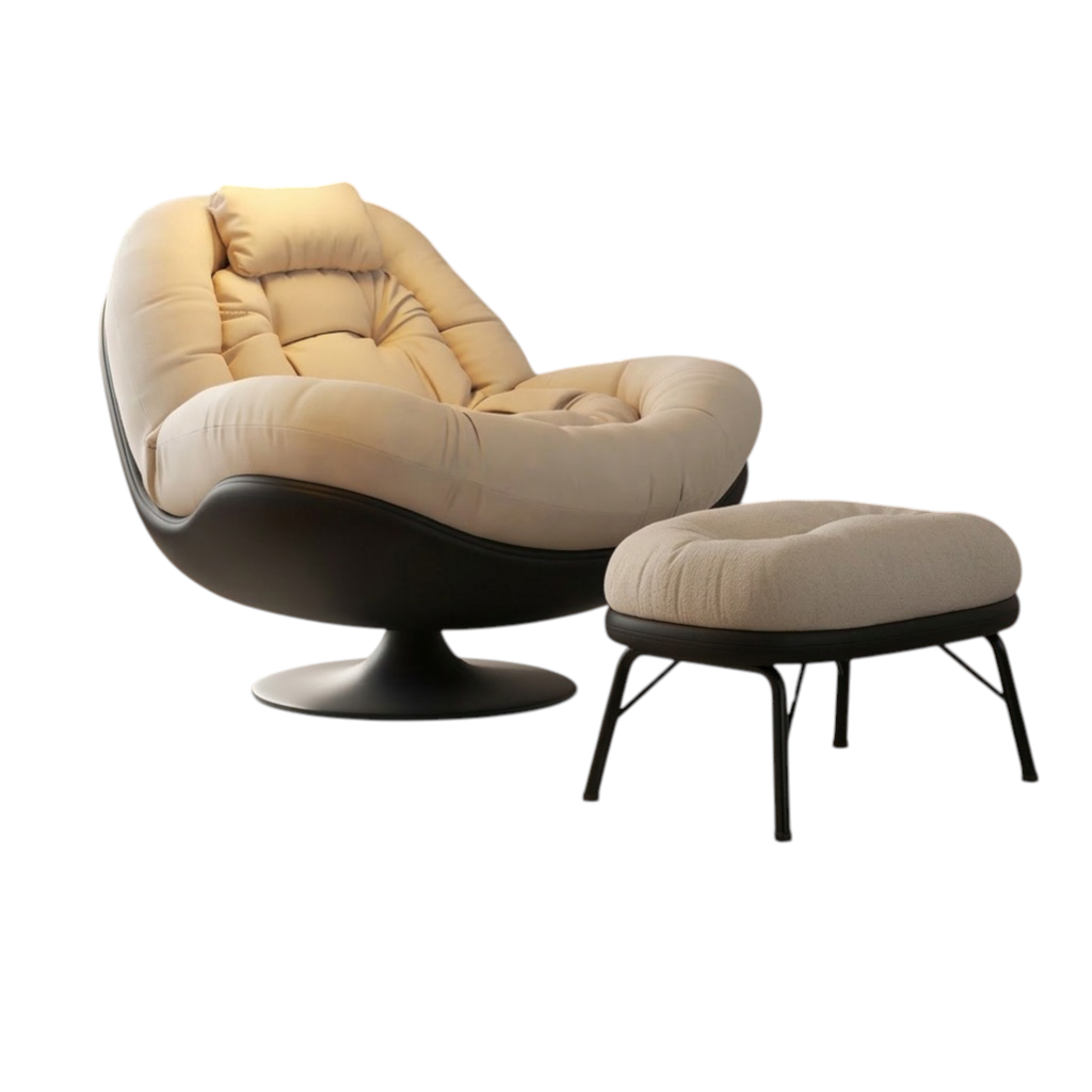 360° Degree Swivel Rocking Lounge Chair Extra Wide Single Lazy Sofa Chair for Living Room and Balcony