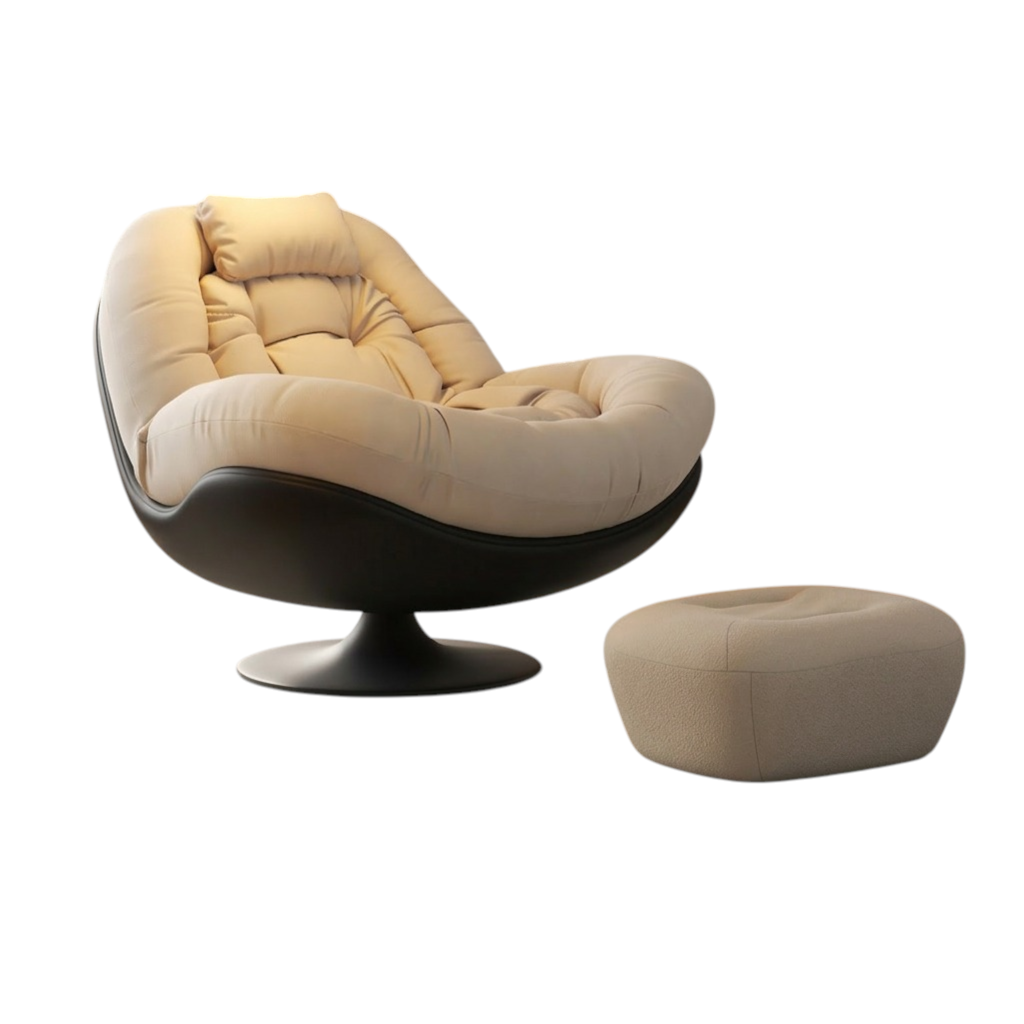 360° Degree Swivel Rocking Lounge Chair Extra Wide Single Lazy Sofa Chair for Living Room and Balcony