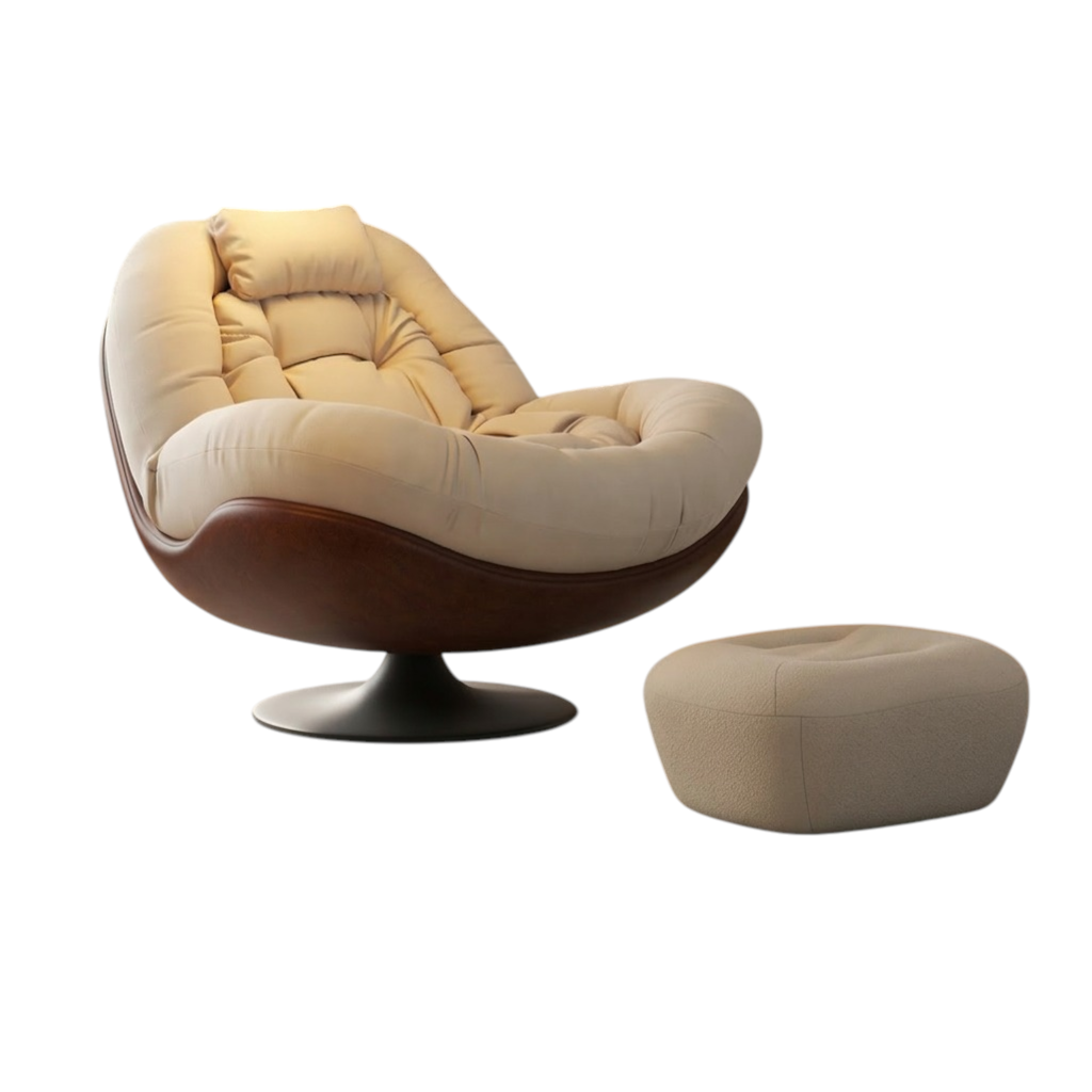 360° Degree Swivel Rocking Lounge Chair Extra Wide Single Lazy Sofa Chair for Living Room and Balcony