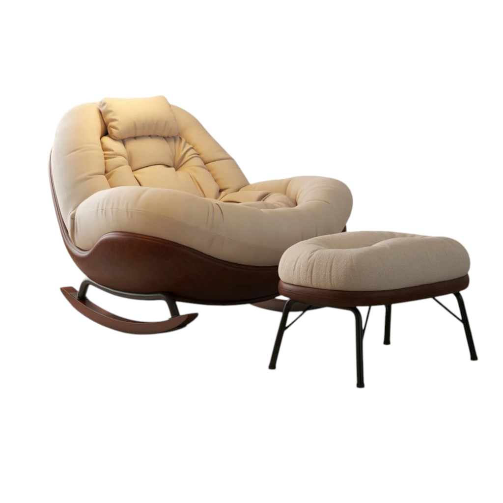 360° Degree Swivel Rocking Lounge Chair Extra Wide Single Lazy Sofa Chair for Living Room and Balcony