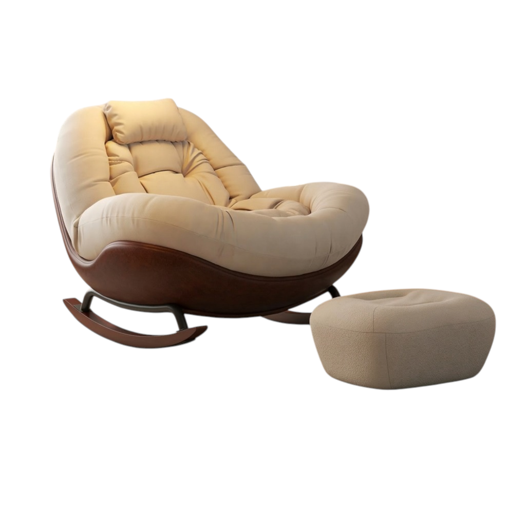 360° Degree Swivel Rocking Lounge Chair Extra Wide Single Lazy Sofa Chair for Living Room and Balcony
