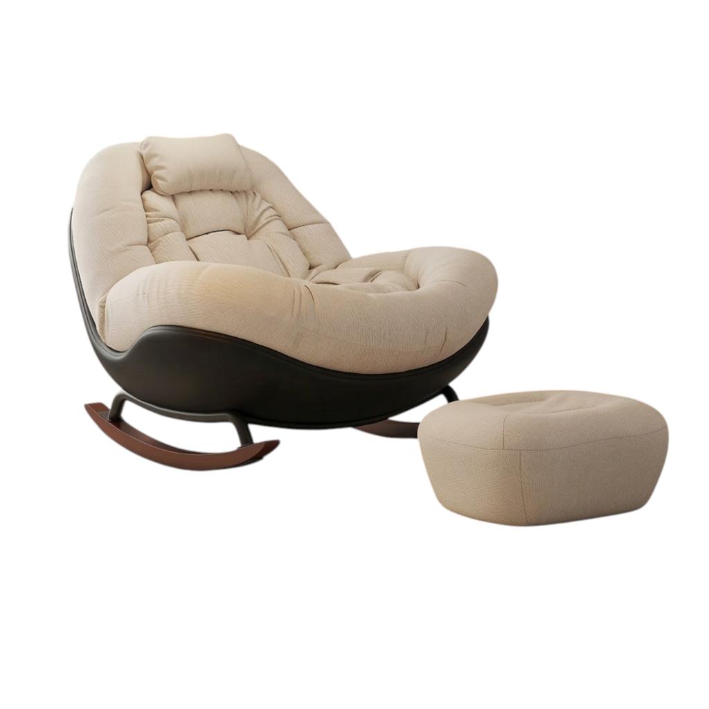 360° Degree Swivel Rocking Lounge Chair Extra Wide Single Lazy Sofa Chair for Living Room and Balcony