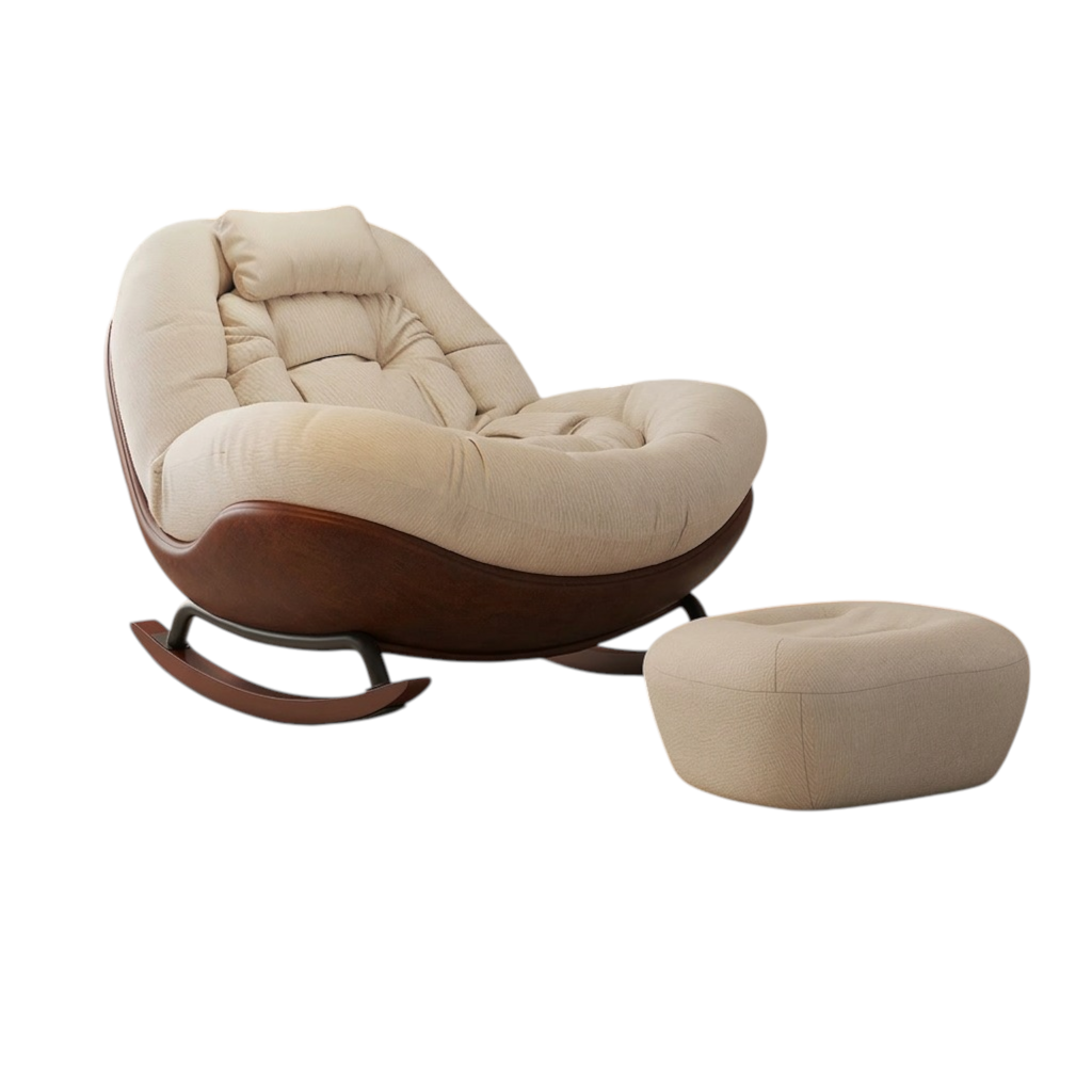 360° Degree Swivel Rocking Lounge Chair Extra Wide Single Lazy Sofa Chair for Living Room and Balcony