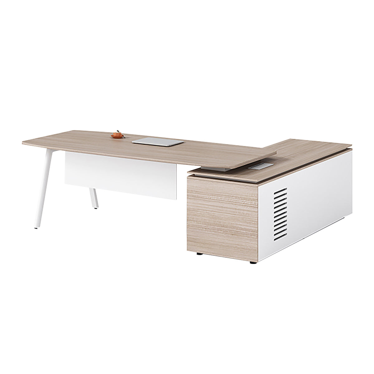 BDLFurniture Modern Executive Desk Set L-Shaped Manager Desk Optional Cabinet and Chair Combo