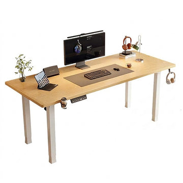 BDLFurniture Electric Standing Desk & Solid Wood Computer Office Workstation 46cm Height Lift