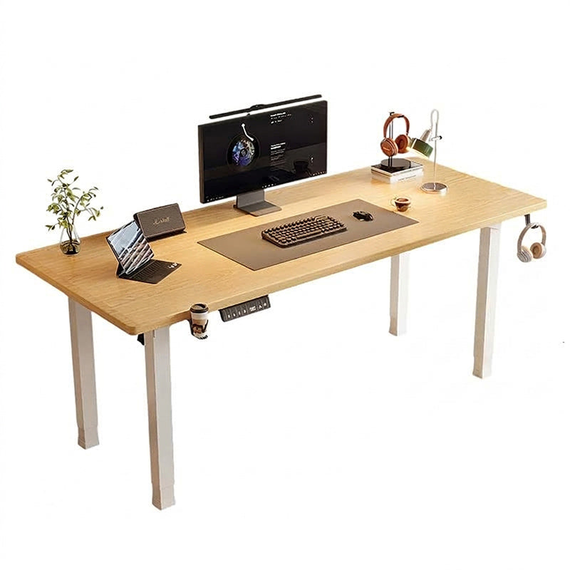 BDLFurniture Electric Standing Desk & Solid Wood Computer Office Workstation 46cm Height Lift