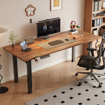 BDLFurniture Electric Standing Desk & Solid Wood Computer Office Workstation 46cm Height Lift
