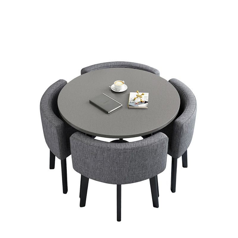 BDLFurniture Modern Meeting Table and 4 Chairs Set Office Shop Lounge Desk Round Square Options
