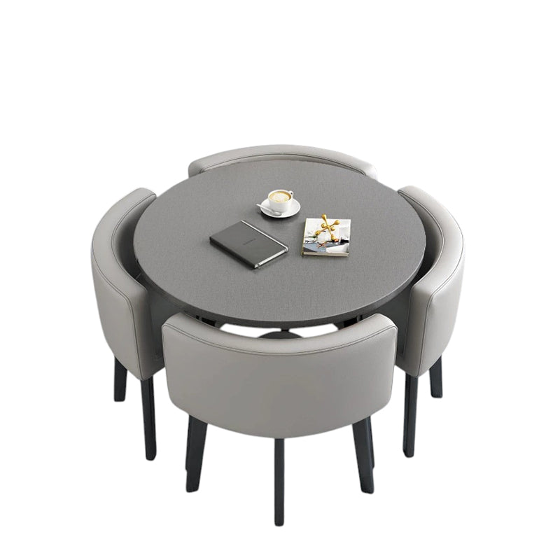 BDLFurniture Modern Meeting Table and 4 Chairs Set Office Shop Lounge Desk Round Square Options