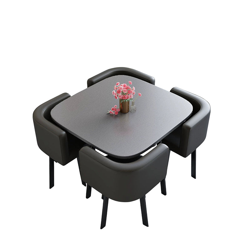 BDLFurniture Modern Meeting Table and 4 Chairs Set Office Shop Lounge Desk Round Square Options
