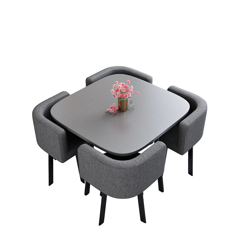 BDLFurniture Modern Meeting Table and 4 Chairs Set Office Shop Lounge Desk Round Square Options