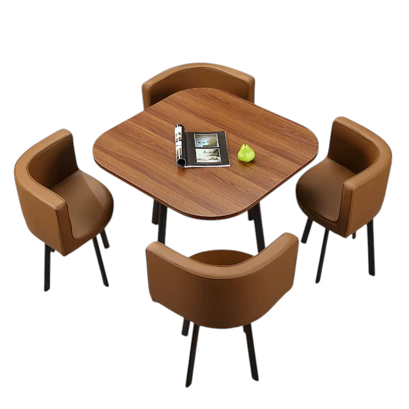 BDLFurniture Modern Meeting Table and 4 Chairs Set Office Shop Lounge Desk Round Square Options