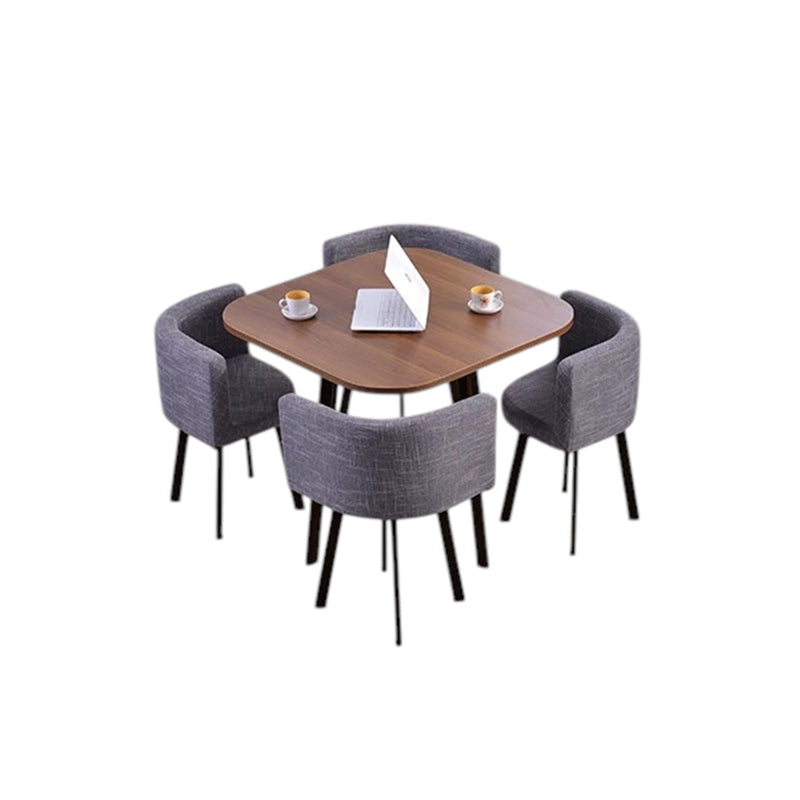 BDLFurniture Modern Meeting Table and 4 Chairs Set Office Shop Lounge Desk Round Square Options