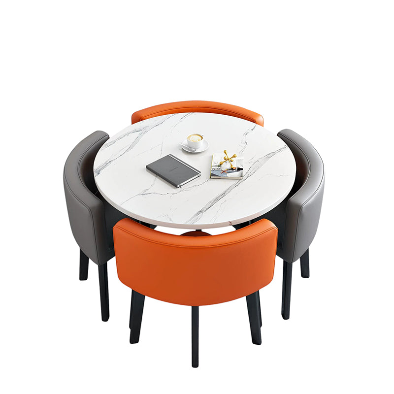 BDLFurniture Modern Meeting Table and 4 Chairs Set Office Shop Lounge Desk Round Square Options