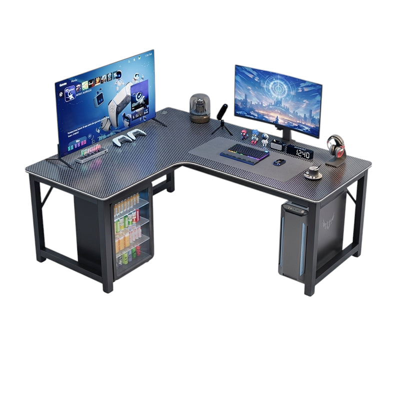 BDLFurniture L-Shaped Corner Gaming Desk Bookshelf Combo Bedroom Study Table 120-160cm Option