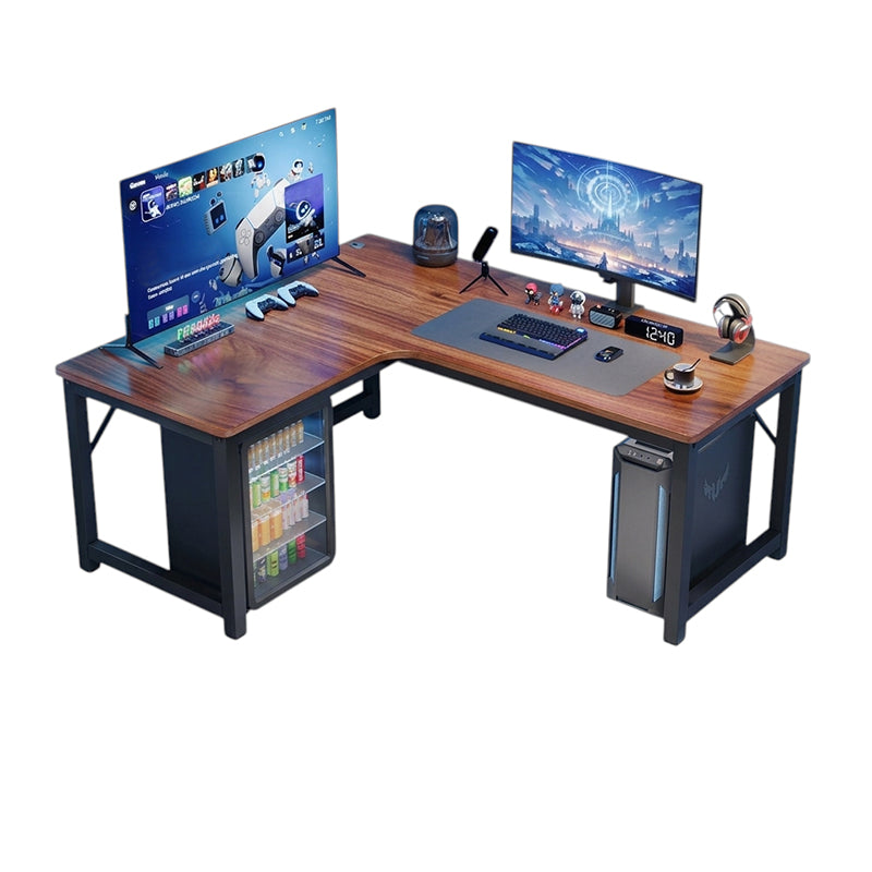 BDLFurniture L-Shaped Corner Gaming Desk Bookshelf Combo Bedroom Study Table 120-160cm Option