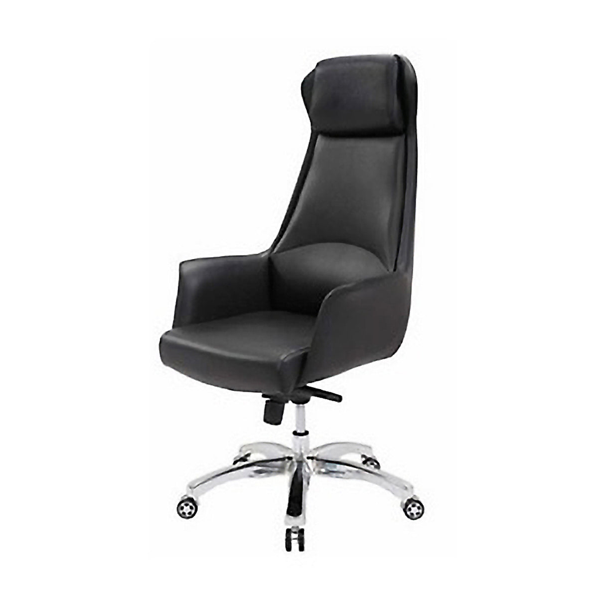 BDLFurniture Modern Black L Shaped Executive Desk 5cm Thick Top Table Cabinet Chair 180-280cm