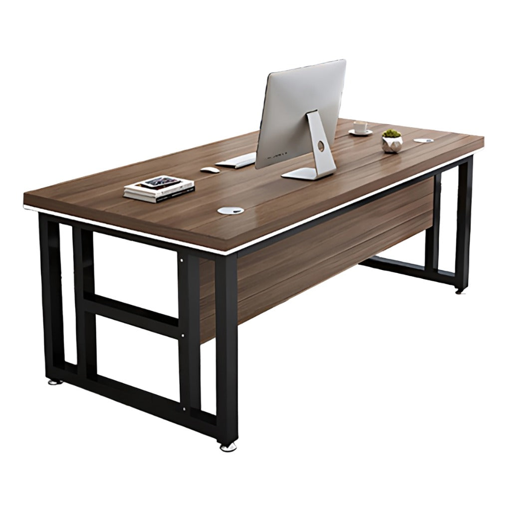 BDLFurniture Modern Single Computer Desk with CPU Holder Optional Pedestal Chair 120-160cm