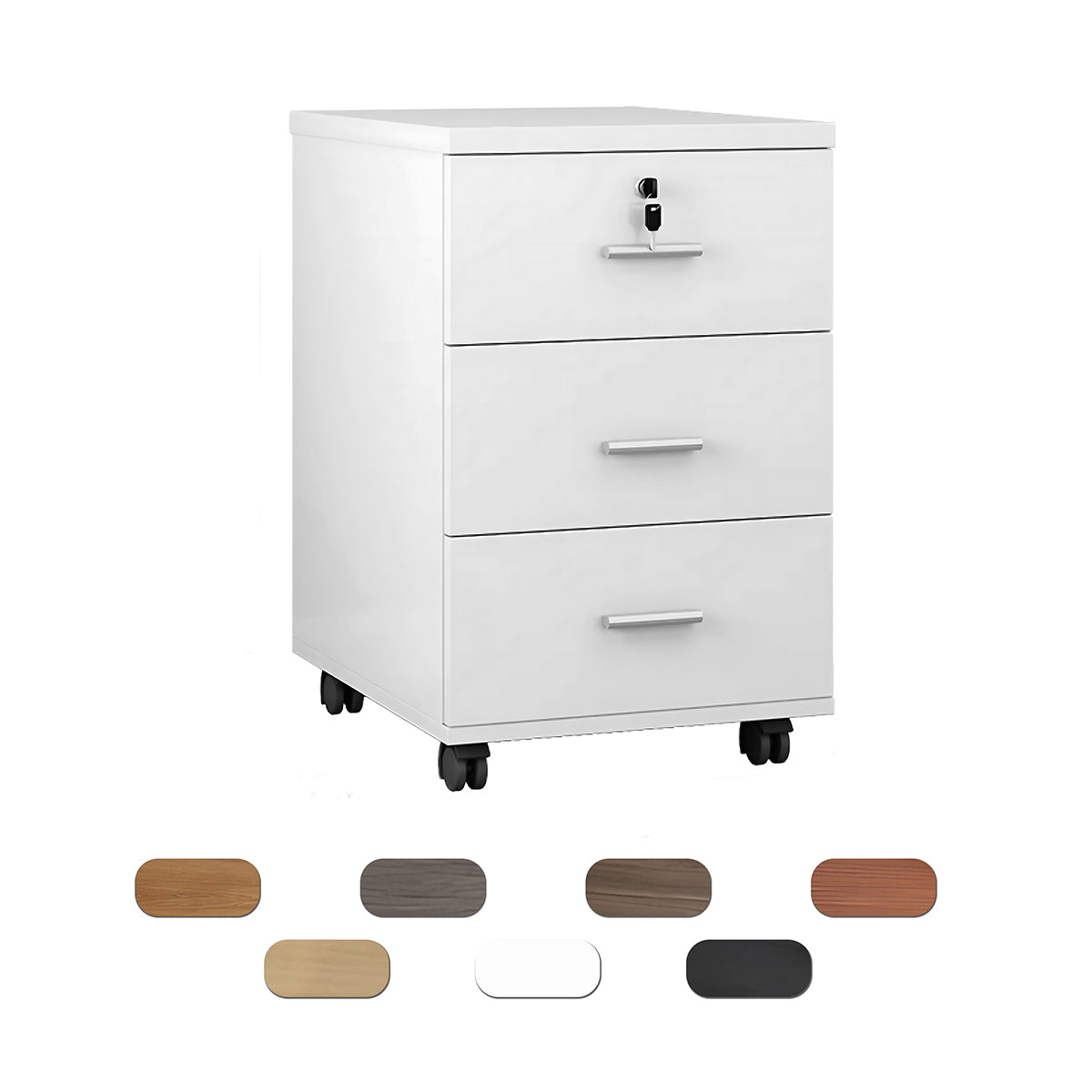 BDLFurniture Modern Single Computer Desk with CPU Holder Optional Pedestal Chair 120-160cm