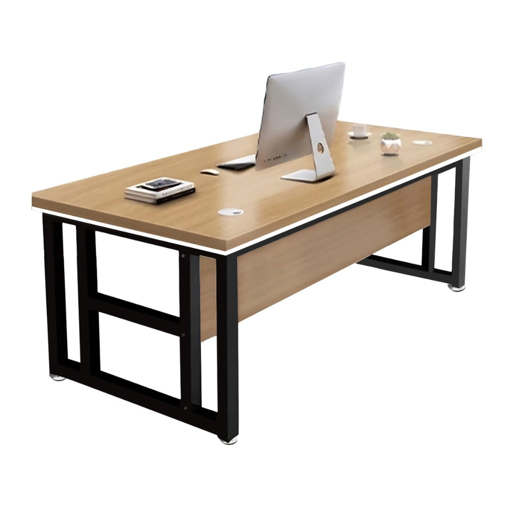 BDLFurniture Modern Single Computer Desk with CPU Holder Optional Pedestal Chair 120-160cm
