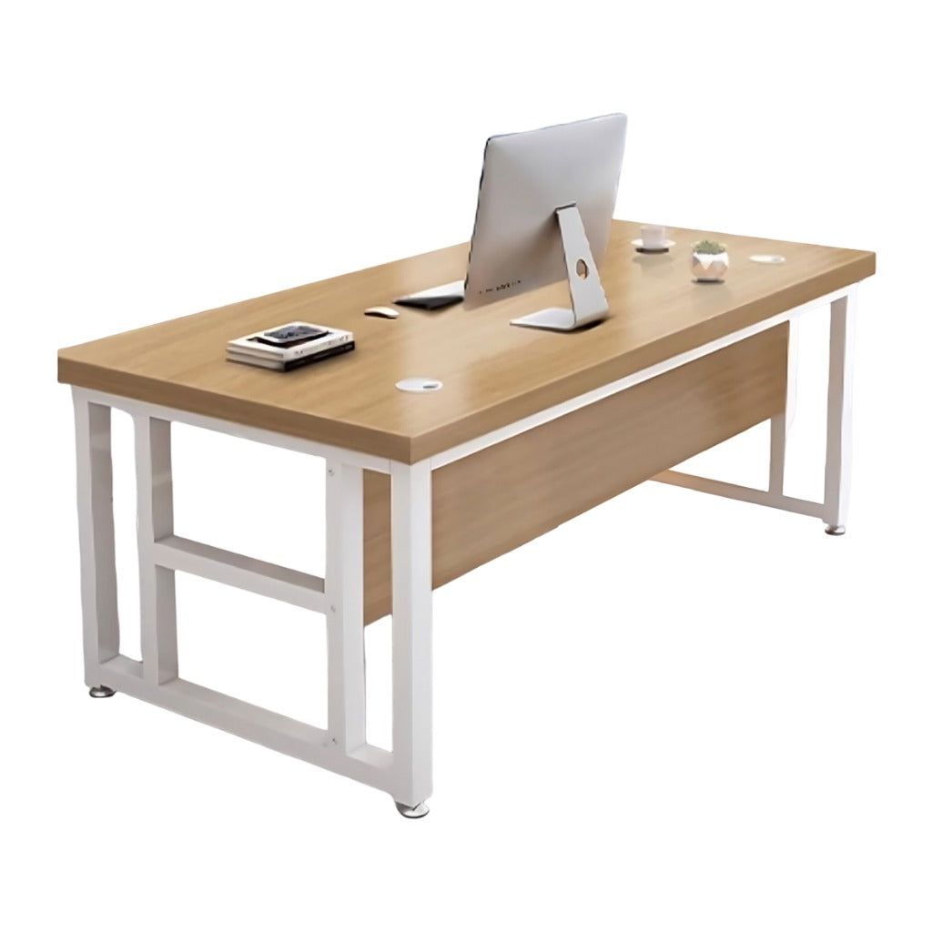 BDLFurniture Modern Single Computer Desk with CPU Holder Optional Pedestal Chair 120-160cm