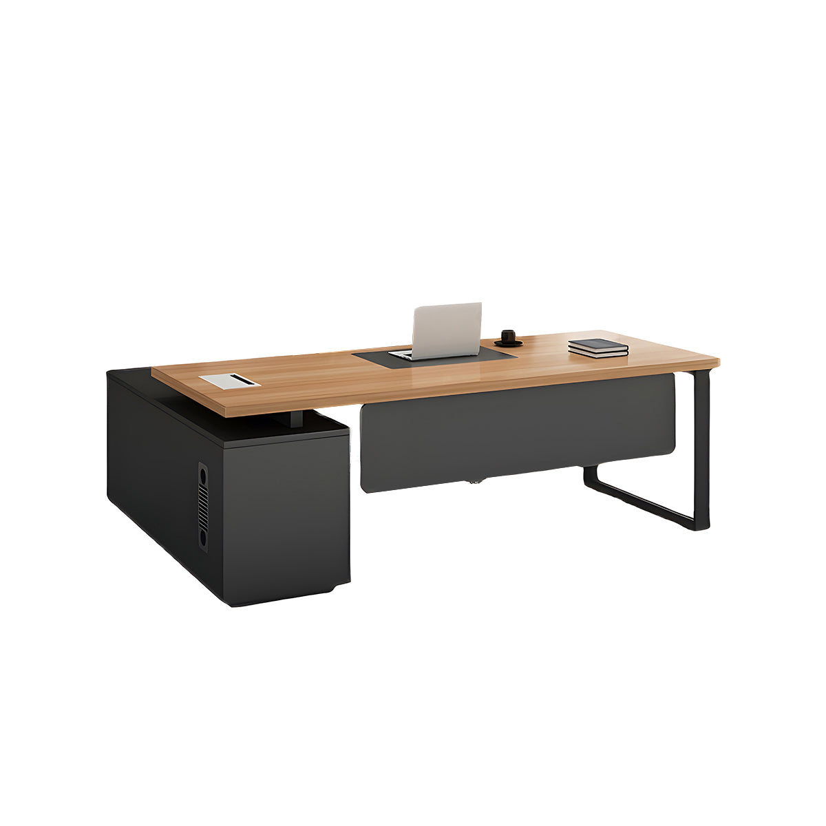 BDLFurniture Modern L-Shaped Executive Desk with Side Return Optional Cabinet Chair 160-220cm