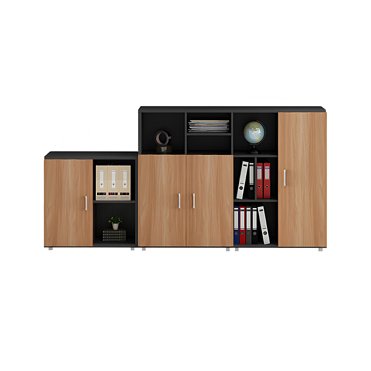 BDLFurniture Modern L-Shaped Executive Desk with Side Return Optional Cabinet Chair 160-220cm