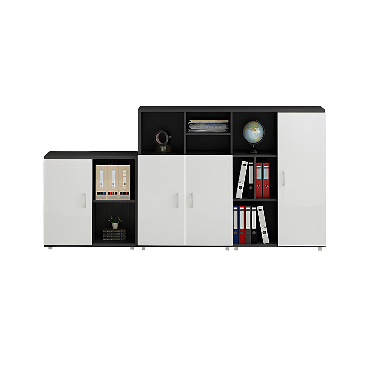 BDLFurniture Modern L-Shaped Executive Desk with Side Return Optional Cabinet Chair 160-220cm