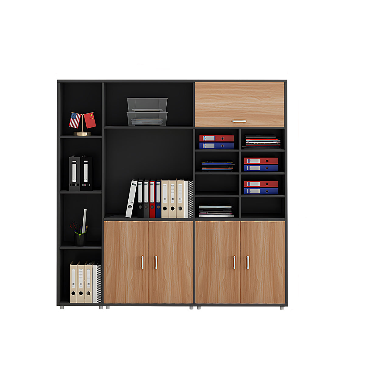 BDLFurniture Modern L-Shaped Executive Desk with Side Return Optional Cabinet Chair 160-220cm