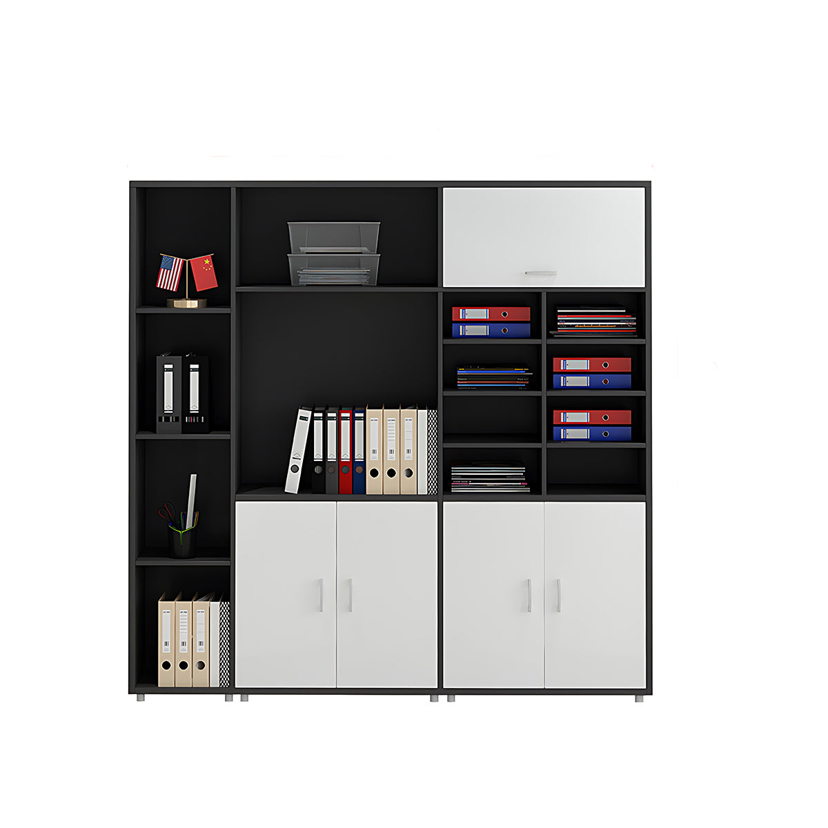 BDLFurniture Modern L-Shaped Executive Desk with Side Return Optional Cabinet Chair 160-220cm