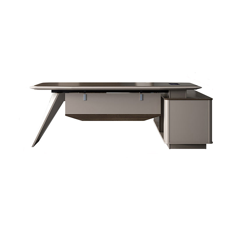 BDLFurniture Modern L-Shaped Executive Desk with Return Optional File Cabinet Chair 160-320cm