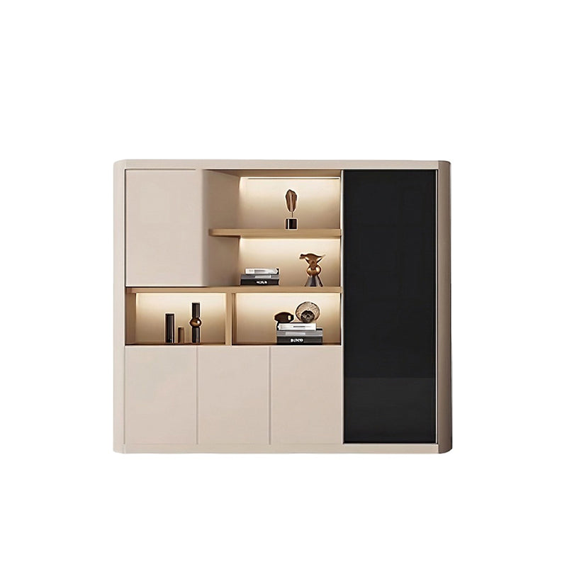 BDLFurniture Modern L-Shaped Executive Desk with Side Return Matching Cabinet and Chair Set