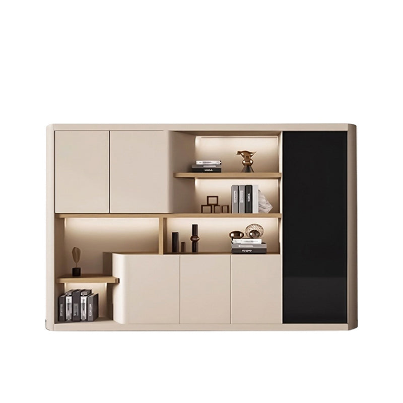 BDLFurniture Modern L-Shaped Executive Desk with Side Return Matching Cabinet and Chair Set