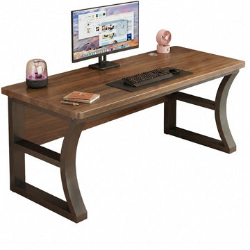 Rectangular Executive Desk Home Office Study Table Walnut Desk Mobile Cabinet