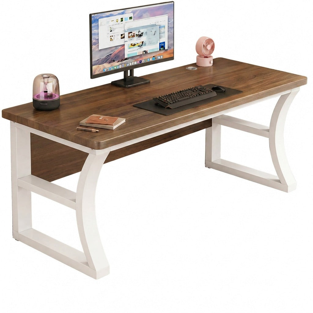 Rectangular Executive Desk Home Office Study Table Walnut Desk Mobile Cabinet