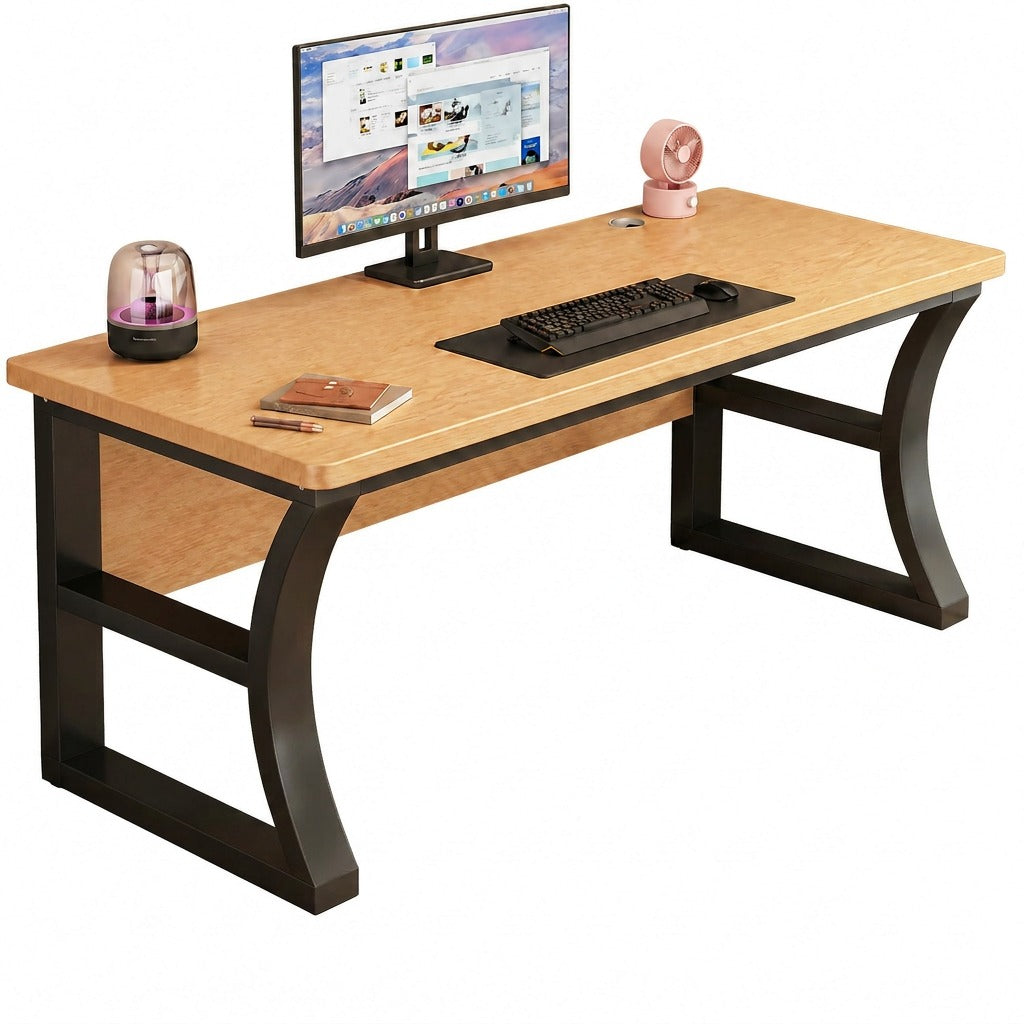 Rectangular Executive Desk Home Office Study Table Walnut Desk Mobile Cabinet