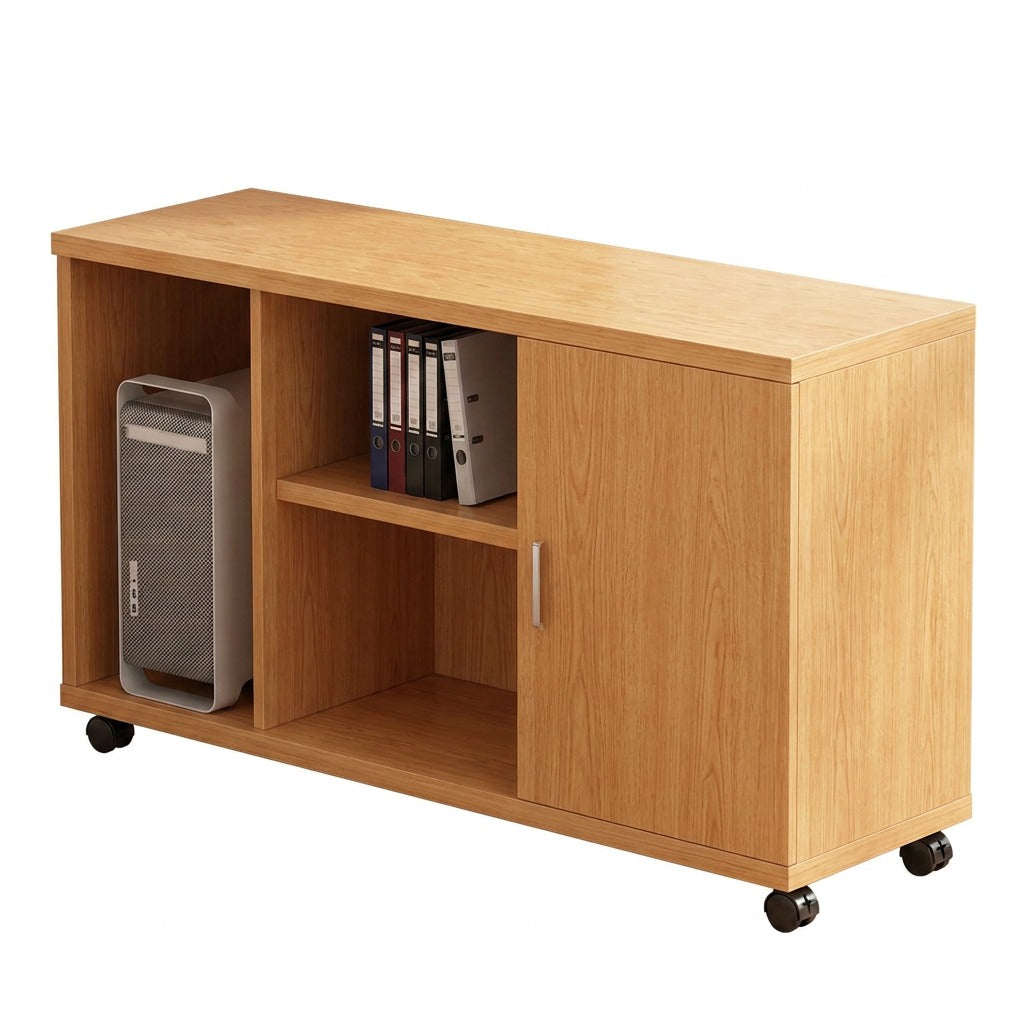 Rectangular Executive Desk Home Office Study Table Walnut Desk Mobile Cabinet