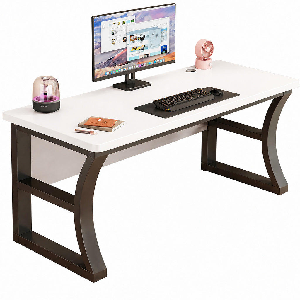 Rectangular Executive Desk Home Office Study Table Walnut Desk Mobile Cabinet