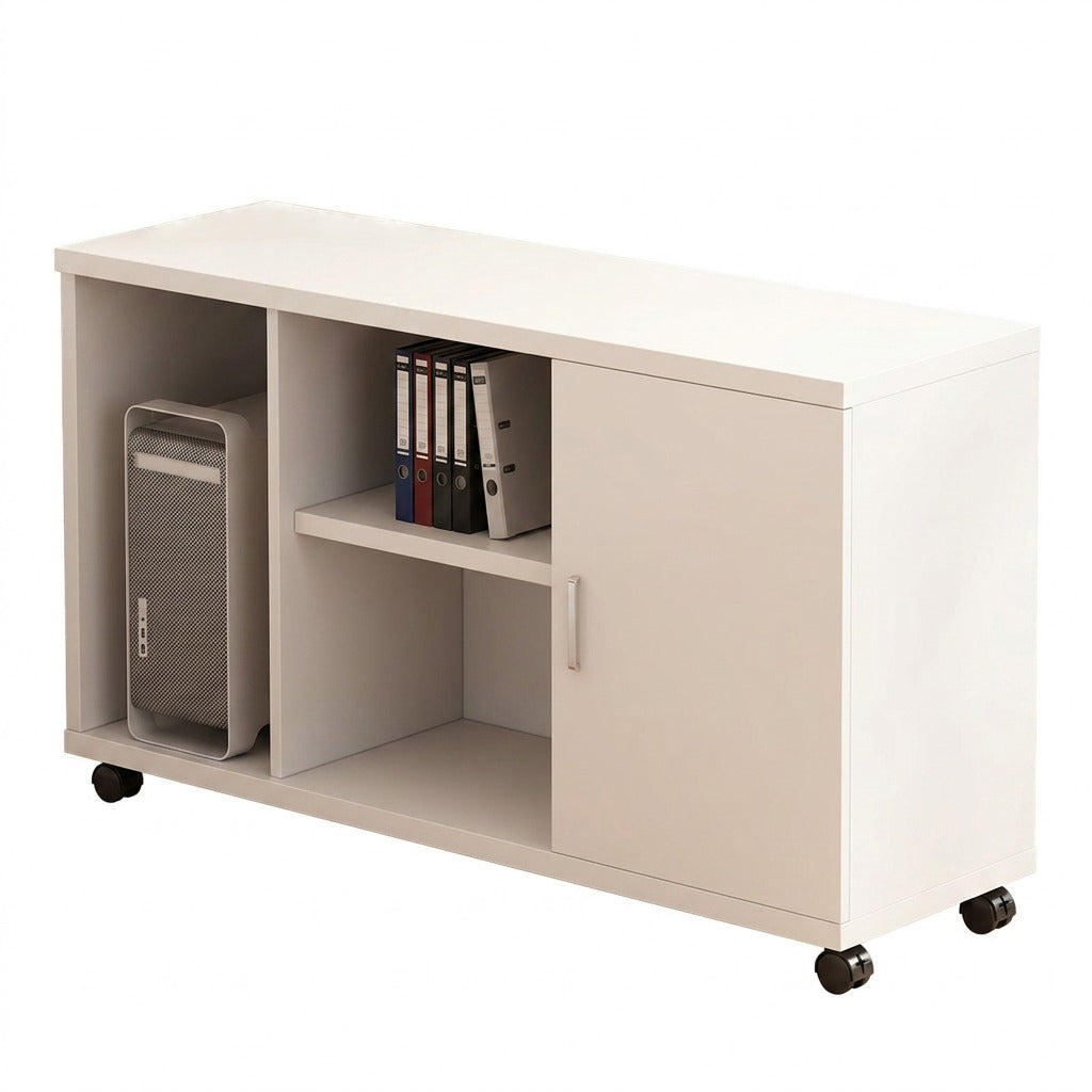 Rectangular Executive Desk Home Office Study Table Walnut Desk Mobile Cabinet