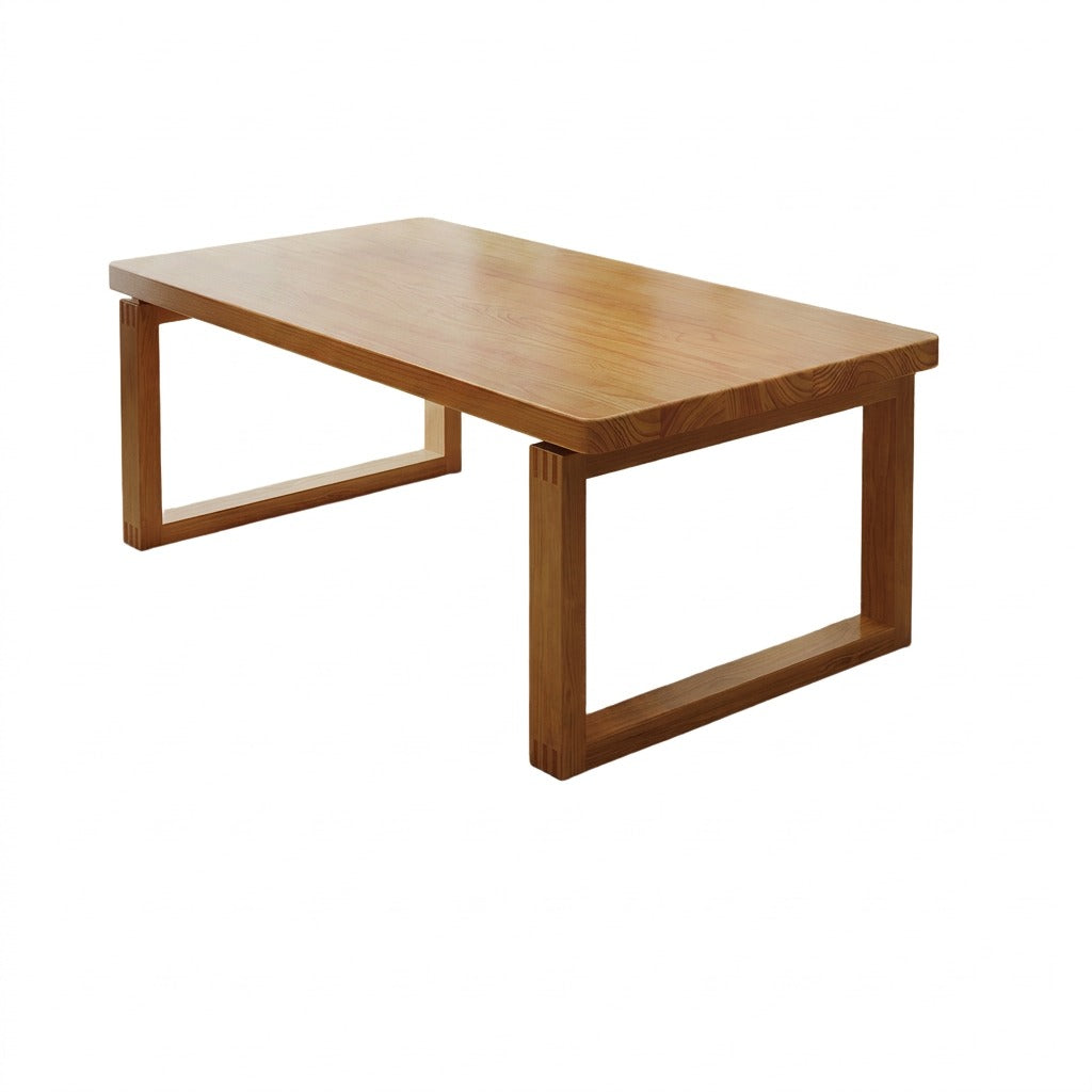 Solid Wood Desk 4.5cm Thick Dining Table Boardroom Meeting Desk Matching Chairs