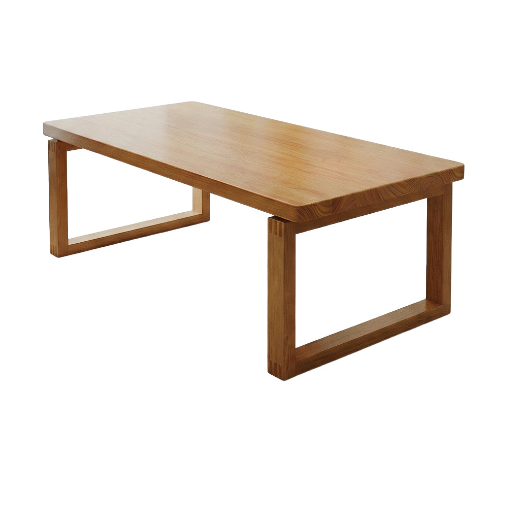 Solid Wood Desk 4.5cm Thick Dining Table Boardroom Meeting Desk Matching Chairs