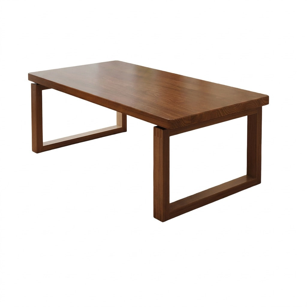 Solid Wood Desk 4.5cm Thick Dining Table Boardroom Meeting Desk Matching Chairs