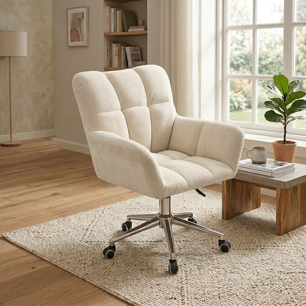 Ergonomic Office Chair Swivel Vanity Stool Gas Lift Desk Task Chair Backrest