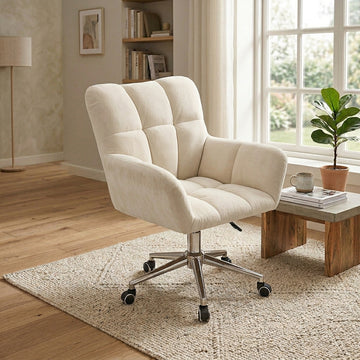 Ergonomic Office Chair Swivel Vanity Stool Gas Lift Desk Task Chair Backrest