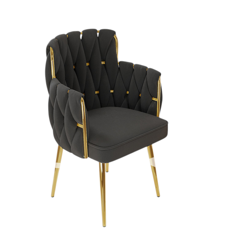 Modern Vanity Desk Chair Gold Fixed Base or 5 Star Swivel Gas Lift 10cm Chair Office