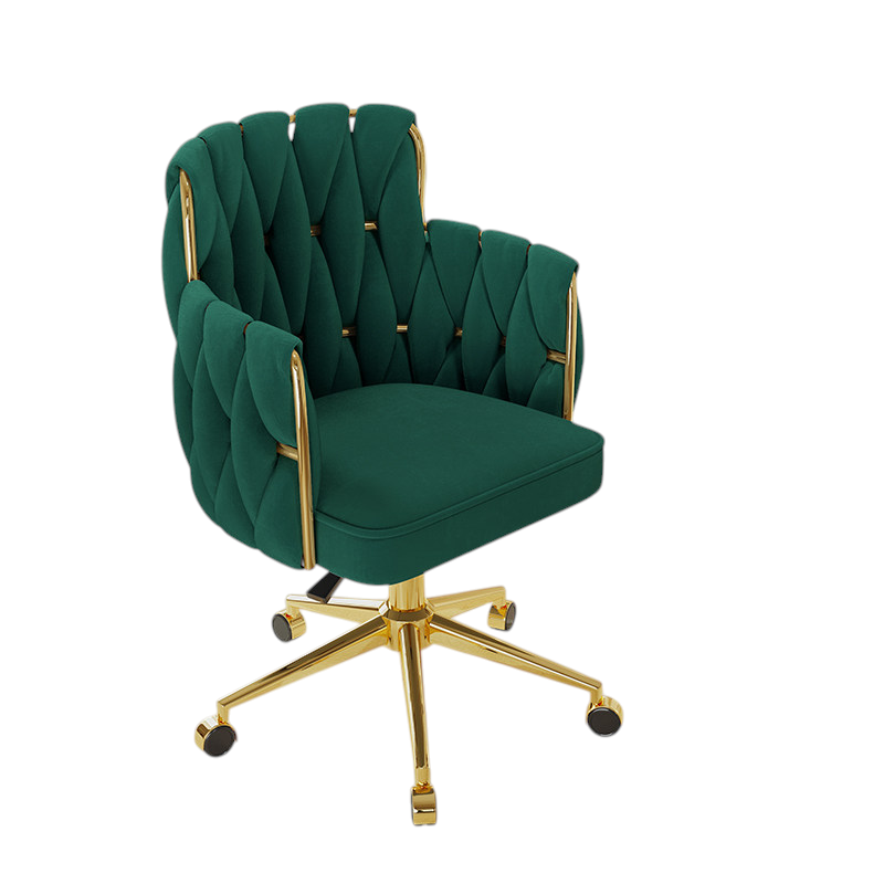 Modern Vanity Desk Chair Gold Fixed Base or 5 Star Swivel Gas Lift 10cm Chair Office